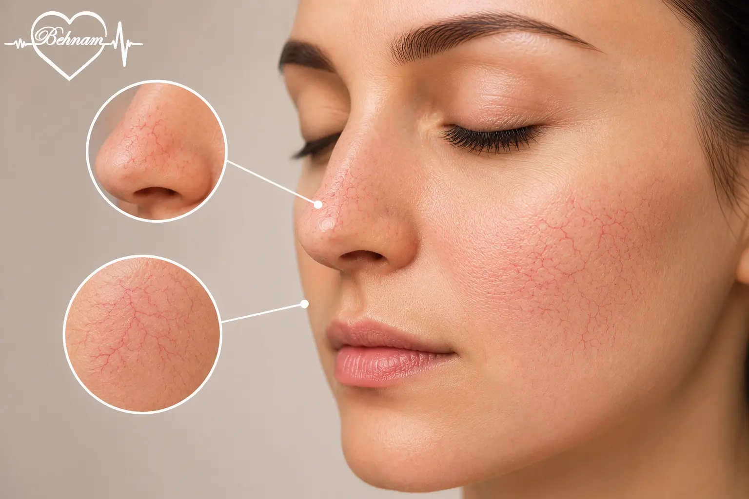 Facial spider veins / Facial spider angiomas